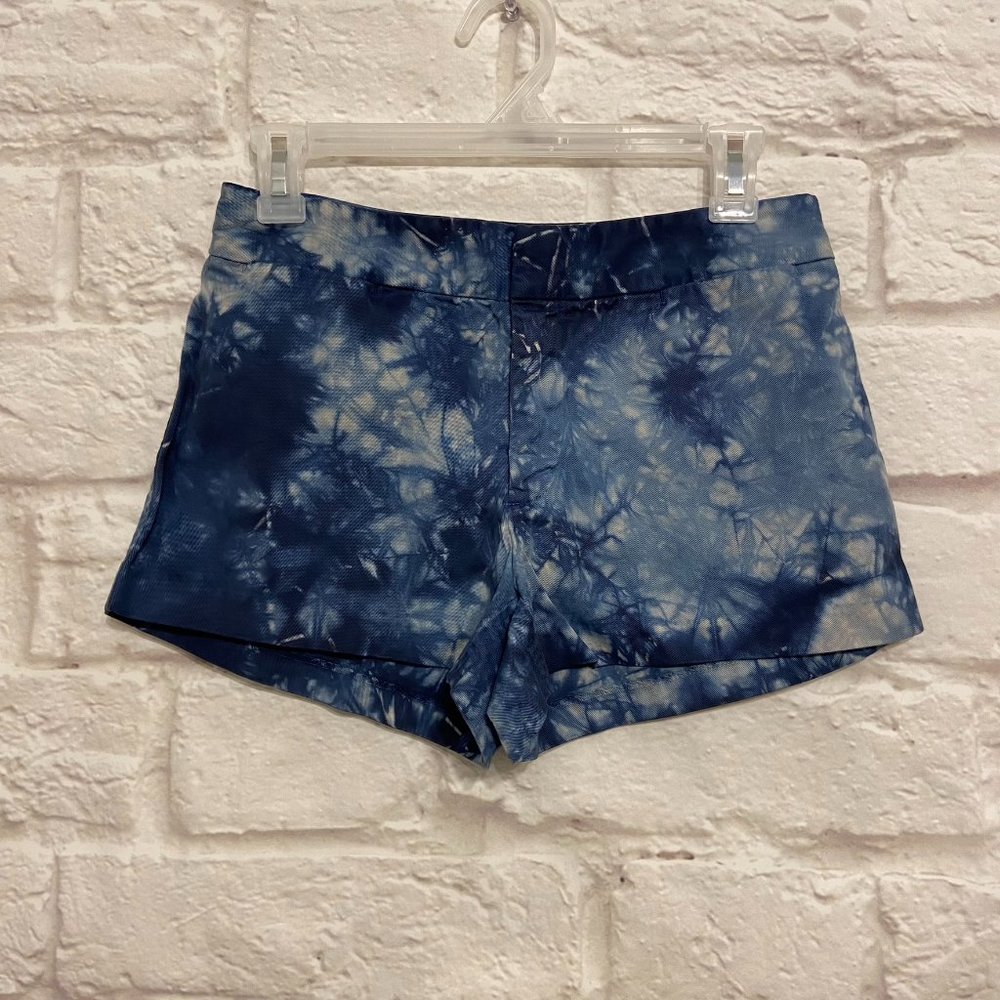 J CREW Shorts Juniors Size 2 Tie Dye Blue Shorts Y2K